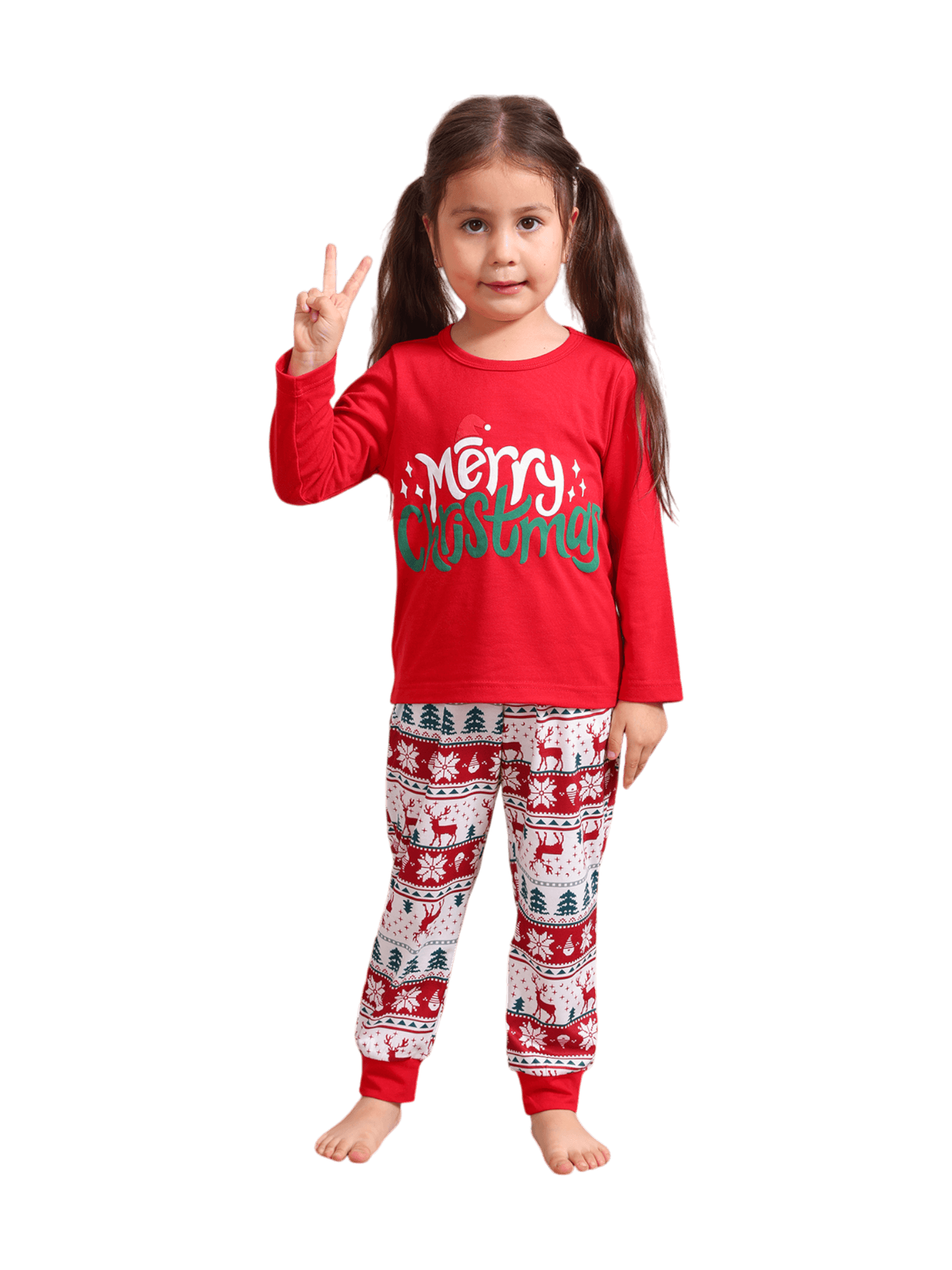 Merry Christmas print in Grinchmas style red pyjama