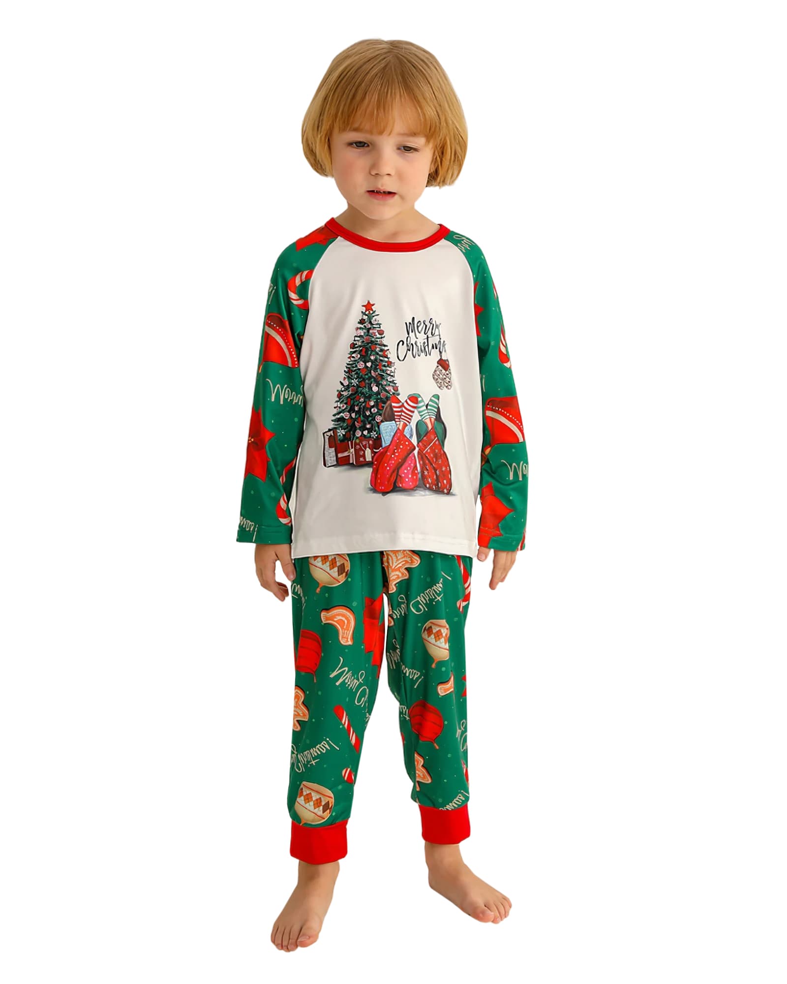 Family Christmas pajamas The tree full of gifts