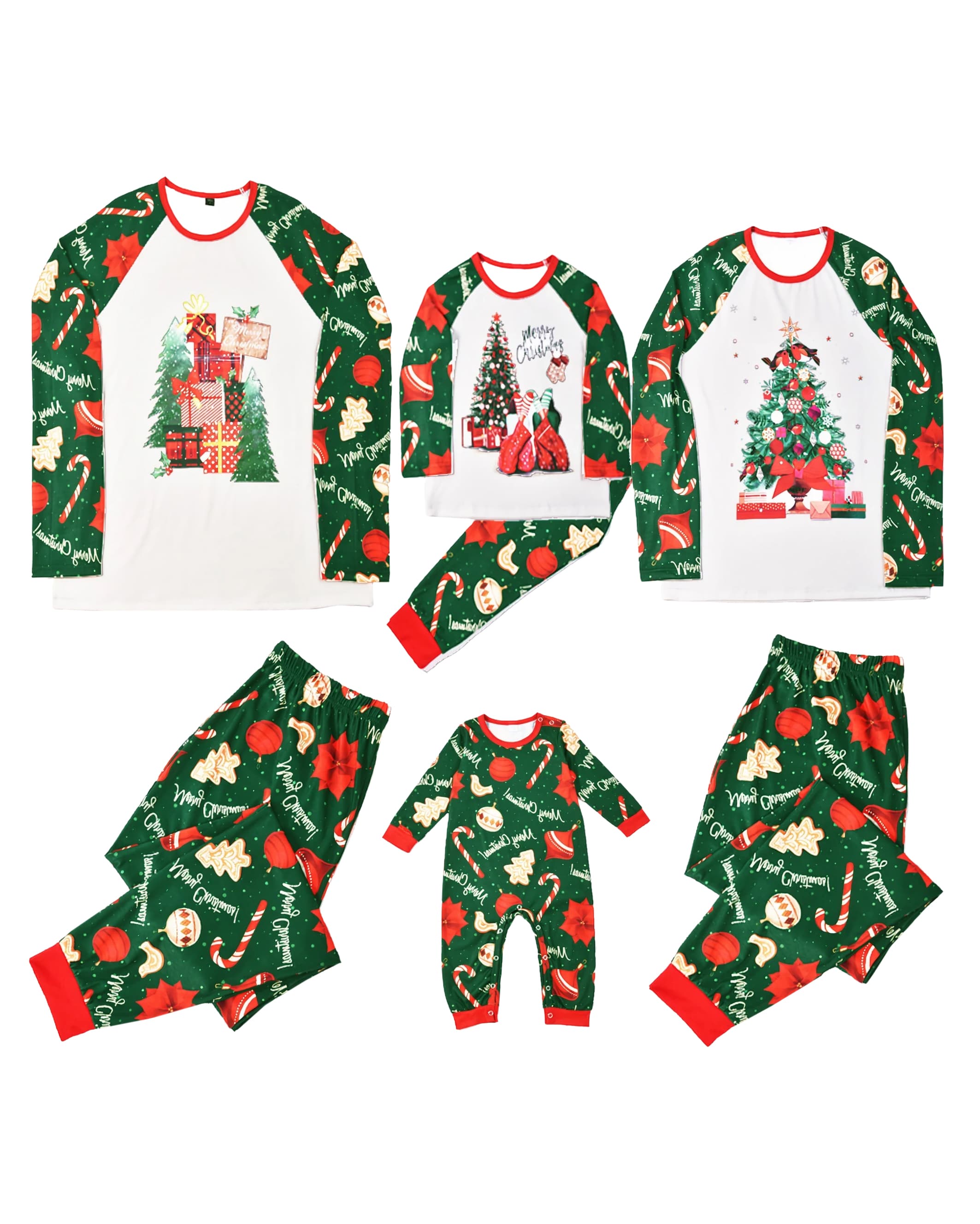 Family Christmas pajamas The tree full of gifts